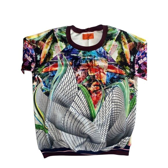 Clover Canyon Womens Multicolor Printed Long Sleeve Pullover Sweatshirt Large - Picture 2 of 5